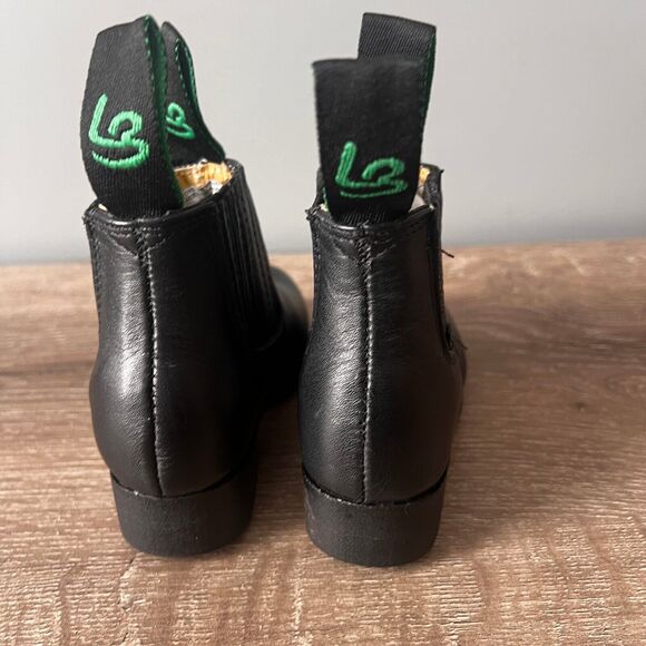 La Barca Boys Leather Half Boot Charro Vaquero Botines Sz 7.5 US (14.5 MX) - Picture 4 of 11